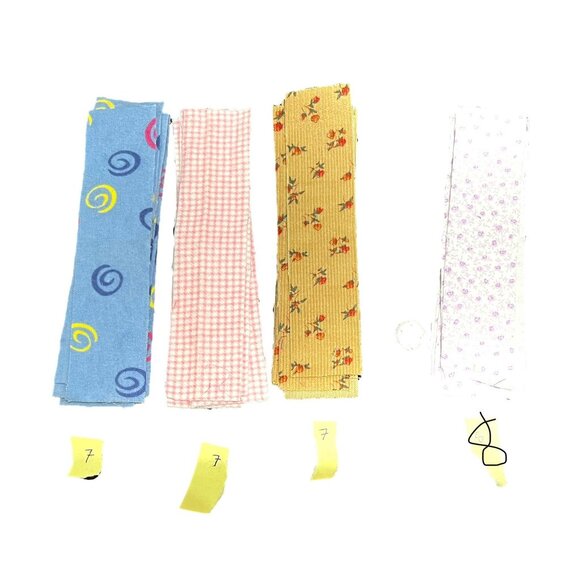 Lot of 289 Flannel Quilt Strips 1.5” x 6.5” Cherries Polka Dots Floral - Picture 8 of 10